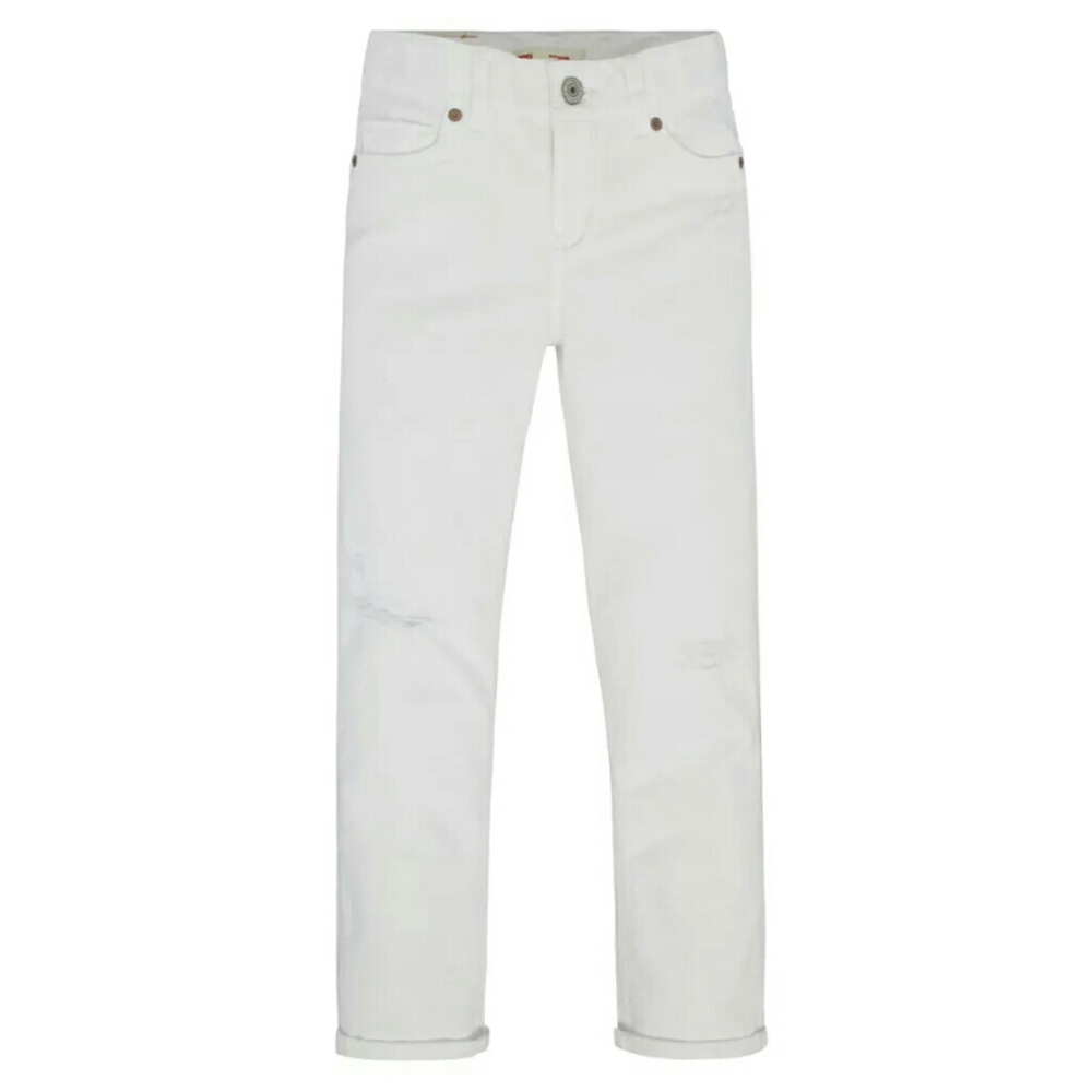 Levis white boyfriend jeans
